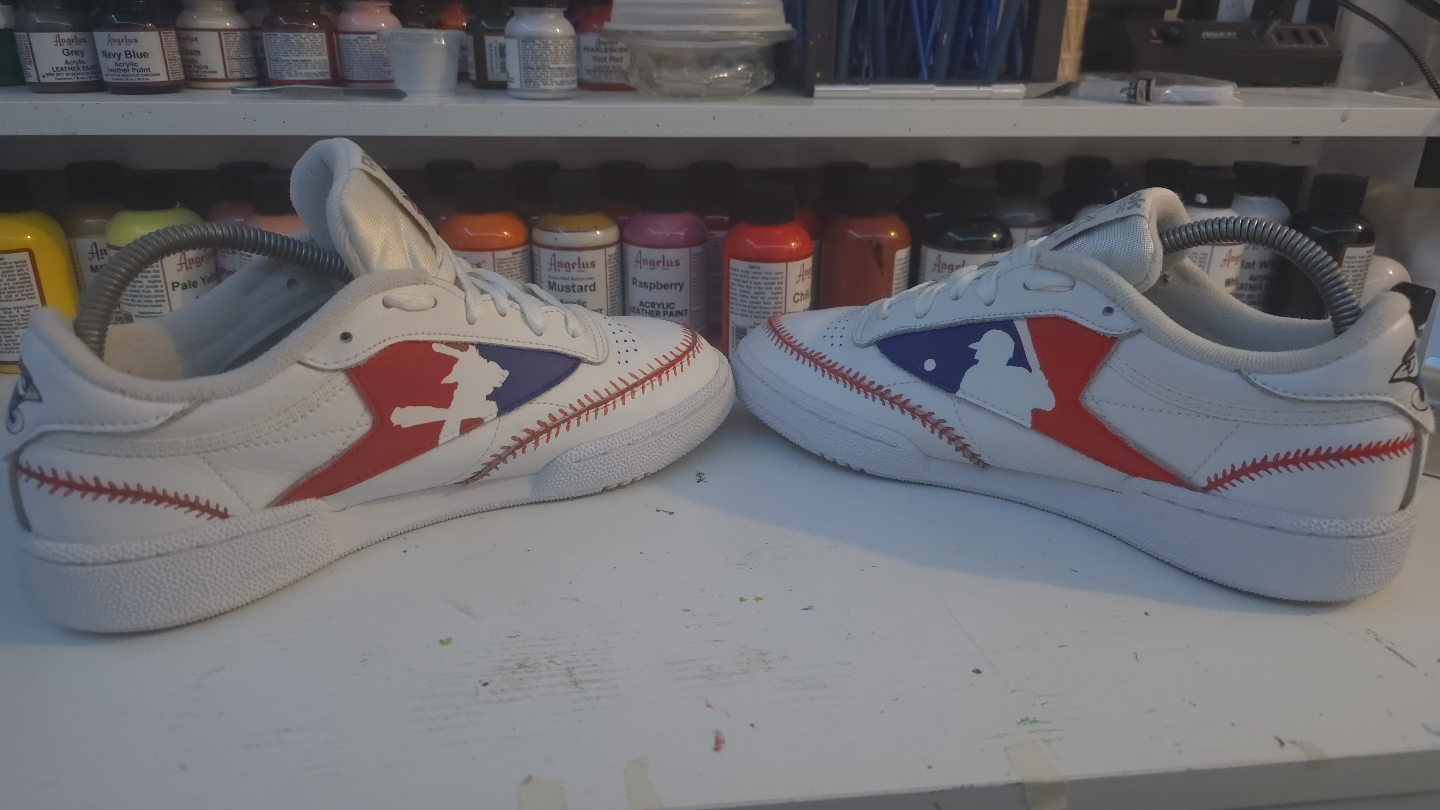 Custom Toronto Blue Jays Reebok Club C 85 Sneakers - photo 2