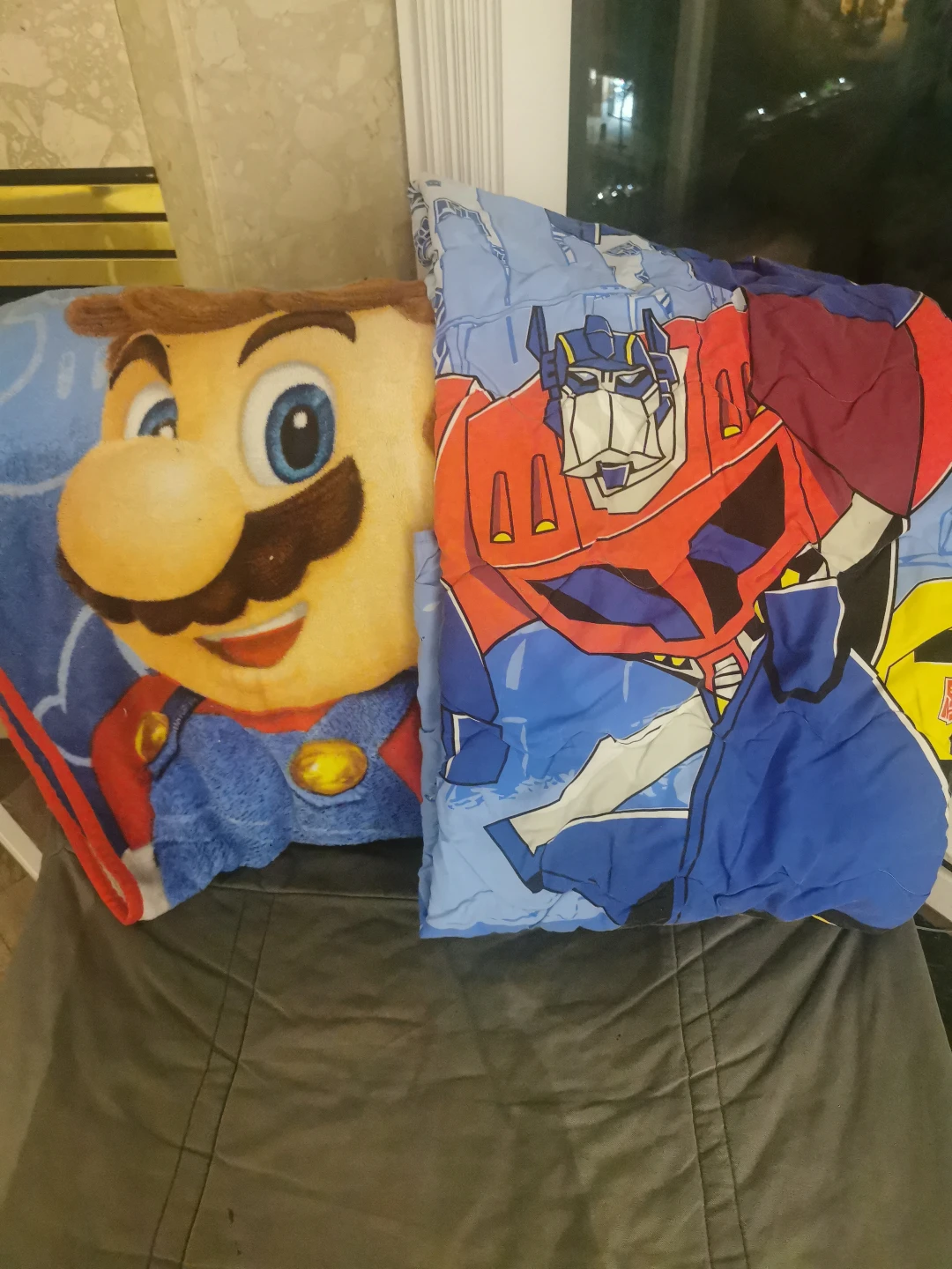 Super Mario Odyssey & Transformers Twin-Size Blankets