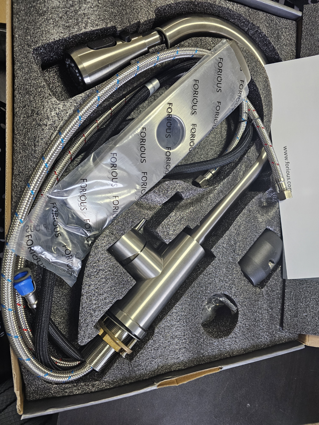 FORIOUS Kitchen Faucet - Brushed Nickel - photo 3