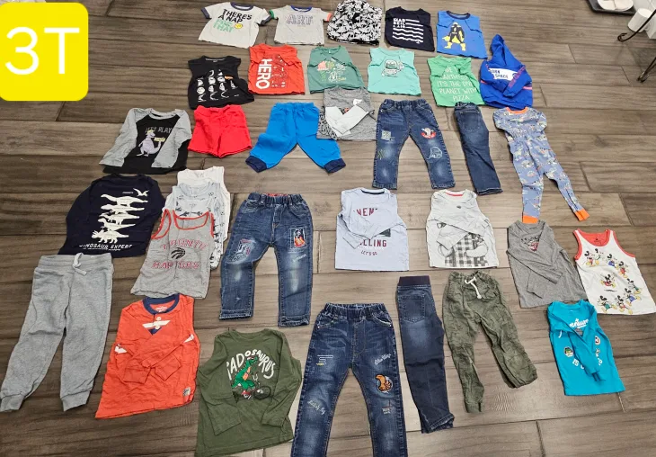 Huge Boys' 3T Clothing Bundle - Tops, Bottoms, Outerwear! image indicator(4)