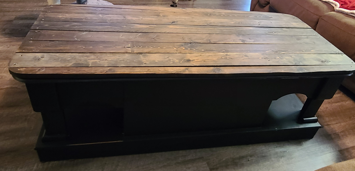 Rustic Farmhouse Coffee Table with Storage - photo 4
