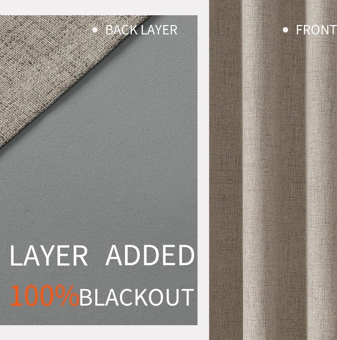 100% Blackout Grommet Curtains - Light Filtering - photo 3