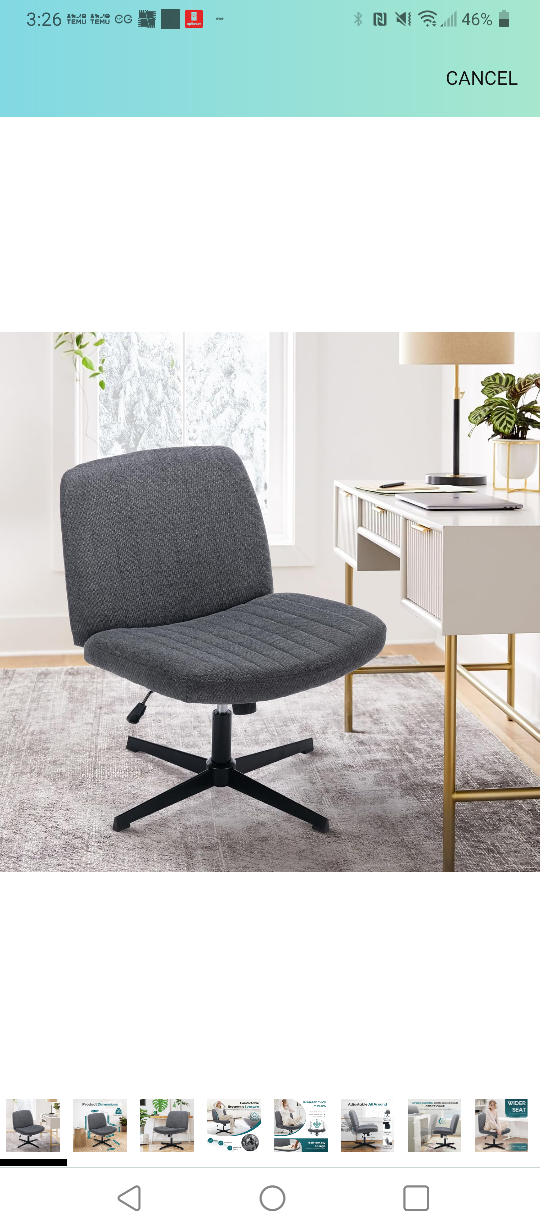 Grey Swivel Ergonomic Office Chair