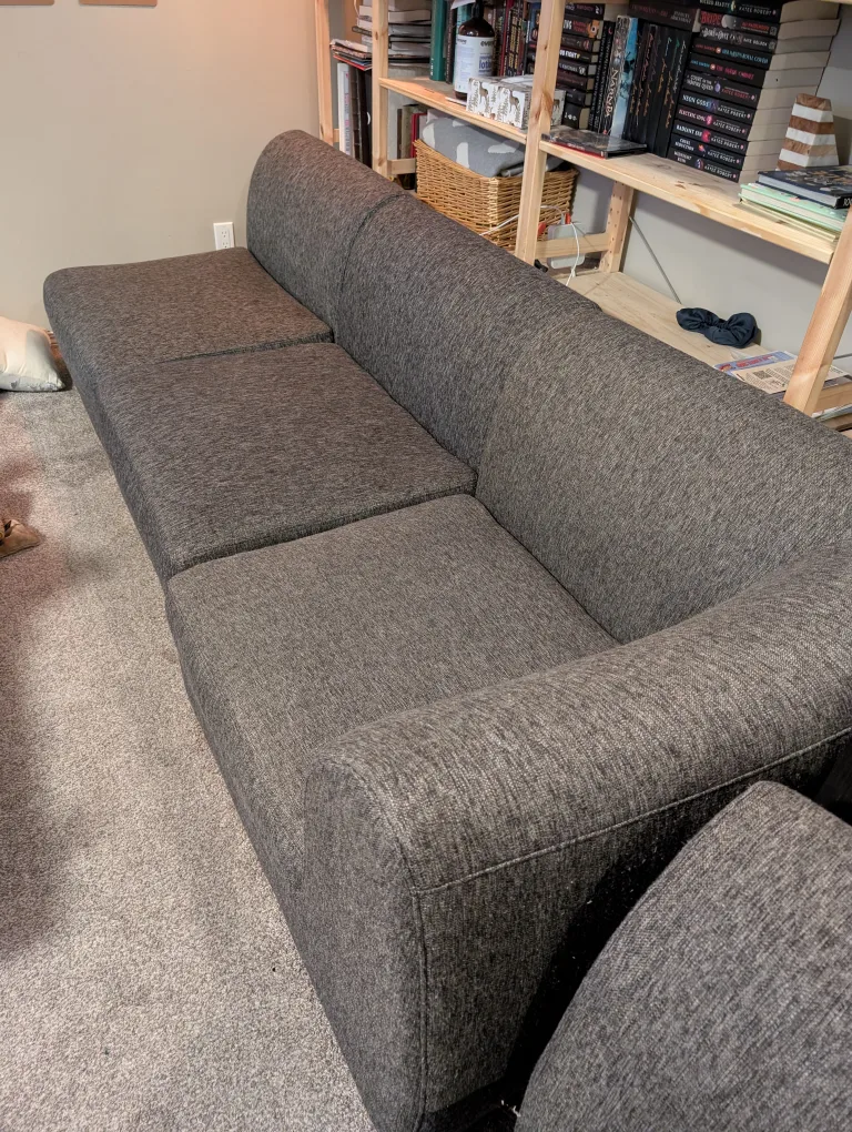 Grey modular couch