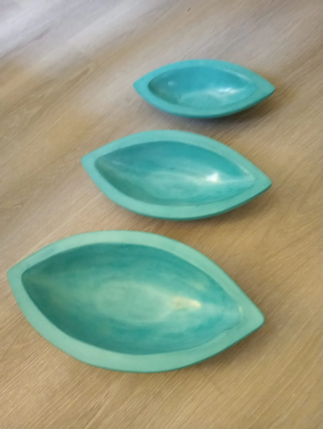 Set of three Mediterranean turquoise Vide Poche thumbnail