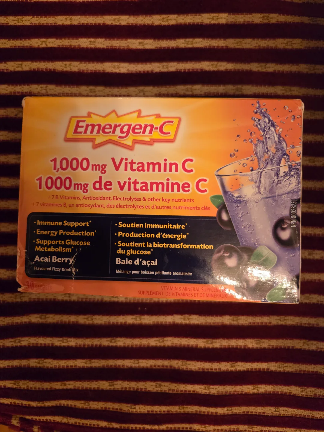 Emergen-C 1000mg Vitamin C Acai Berry Flavoured Fizzy Drink Mix thumbnail