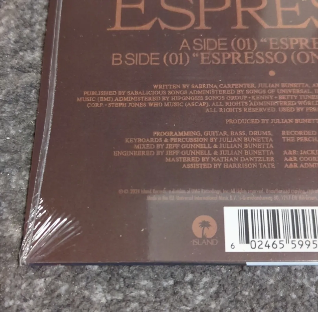 Sabrina Carpenter Espresso -Brown 7 inch Vinyl new image indicator(10)