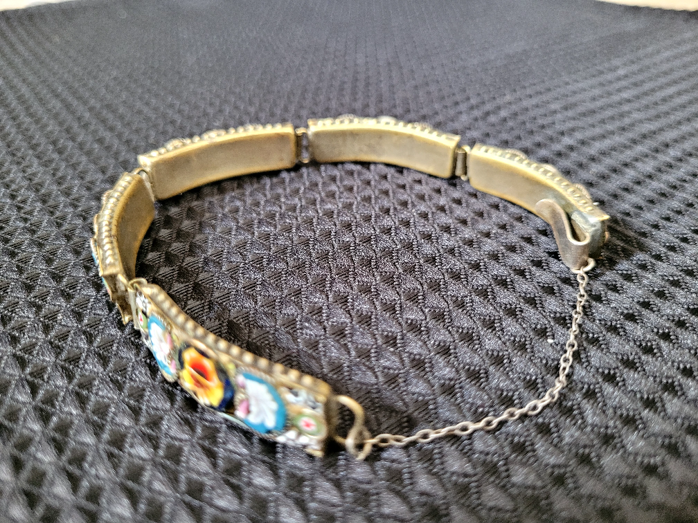 Antique Italian Micro Mosaic Bracelet - photo 4