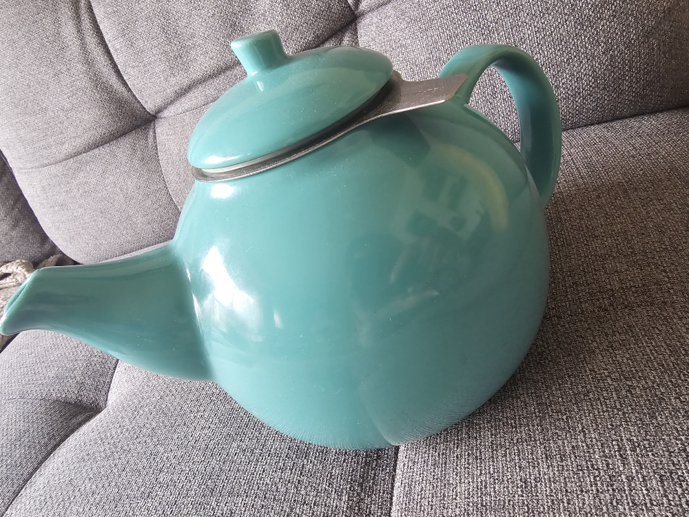 David's Tea Teal Teapot with Infuser