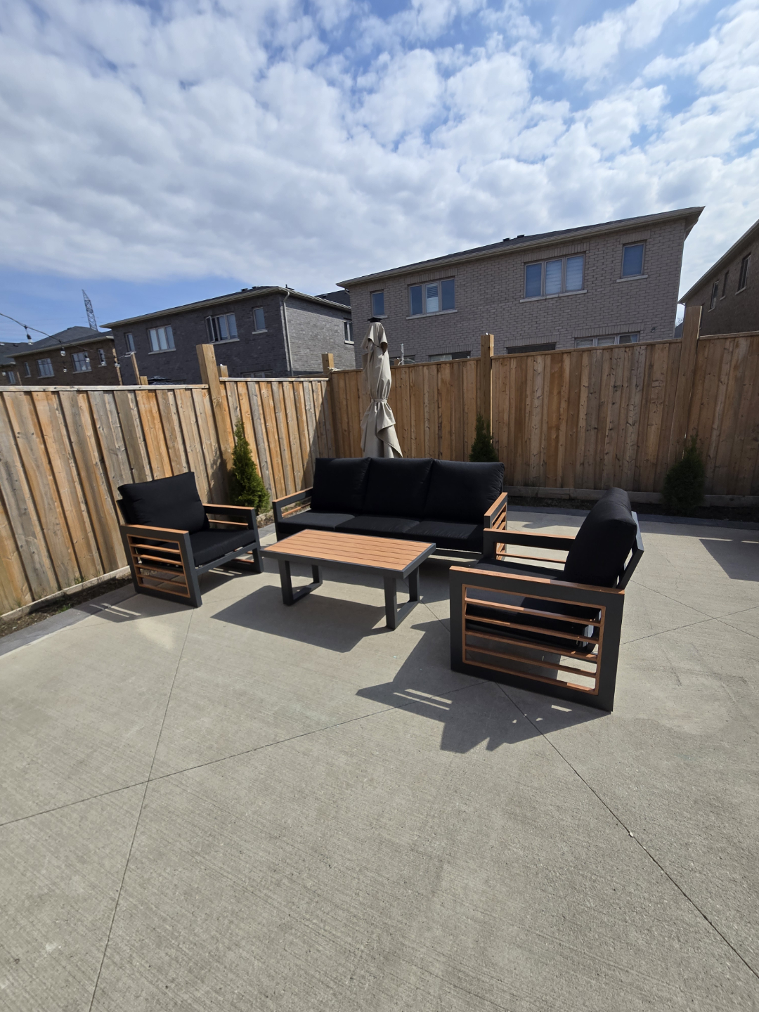 4-Piece Outdoor aluminum Patio Conversation Set