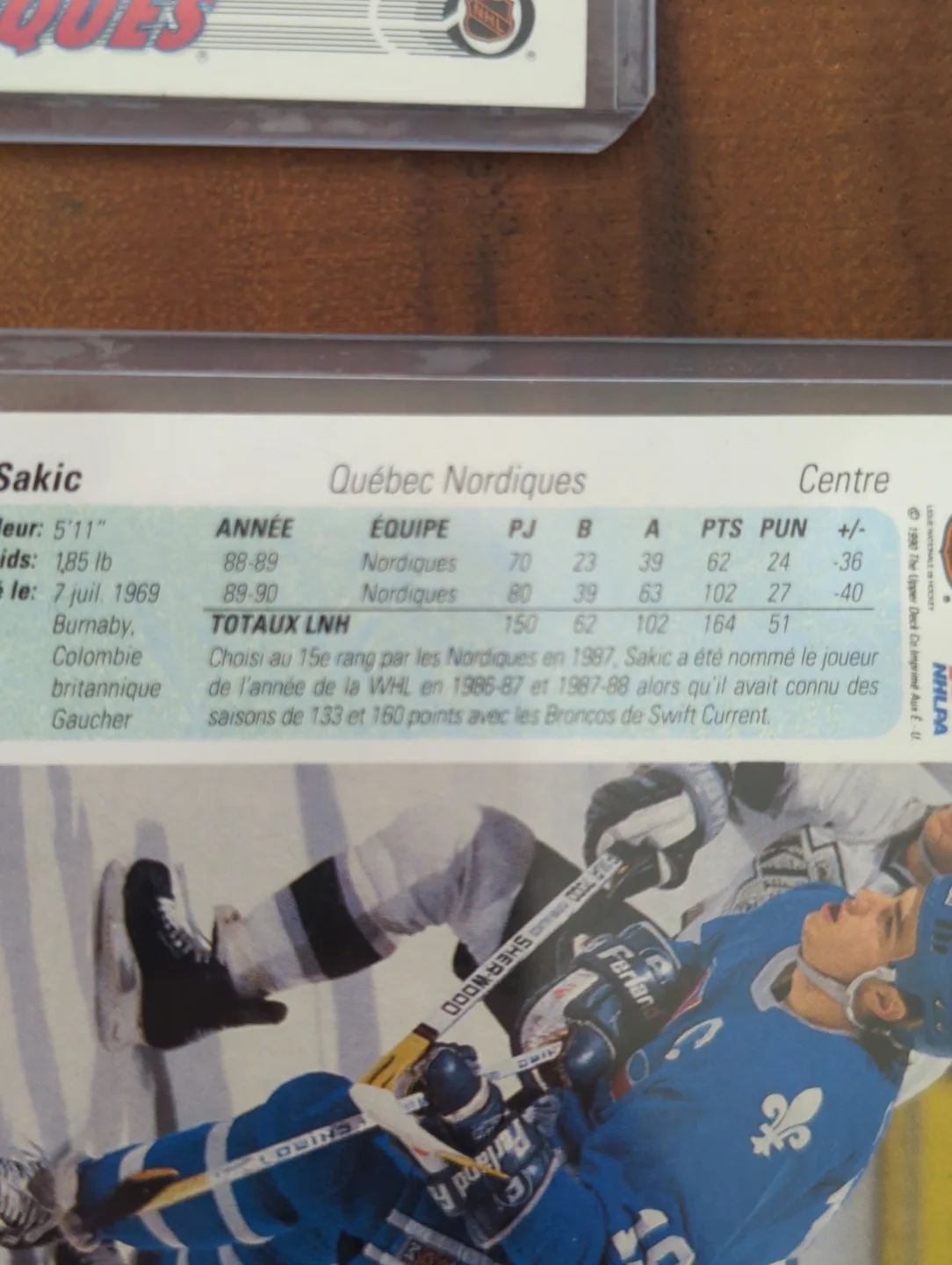 Five Burnaby Joe Sakic Cards (lot 2) image indicator(8)