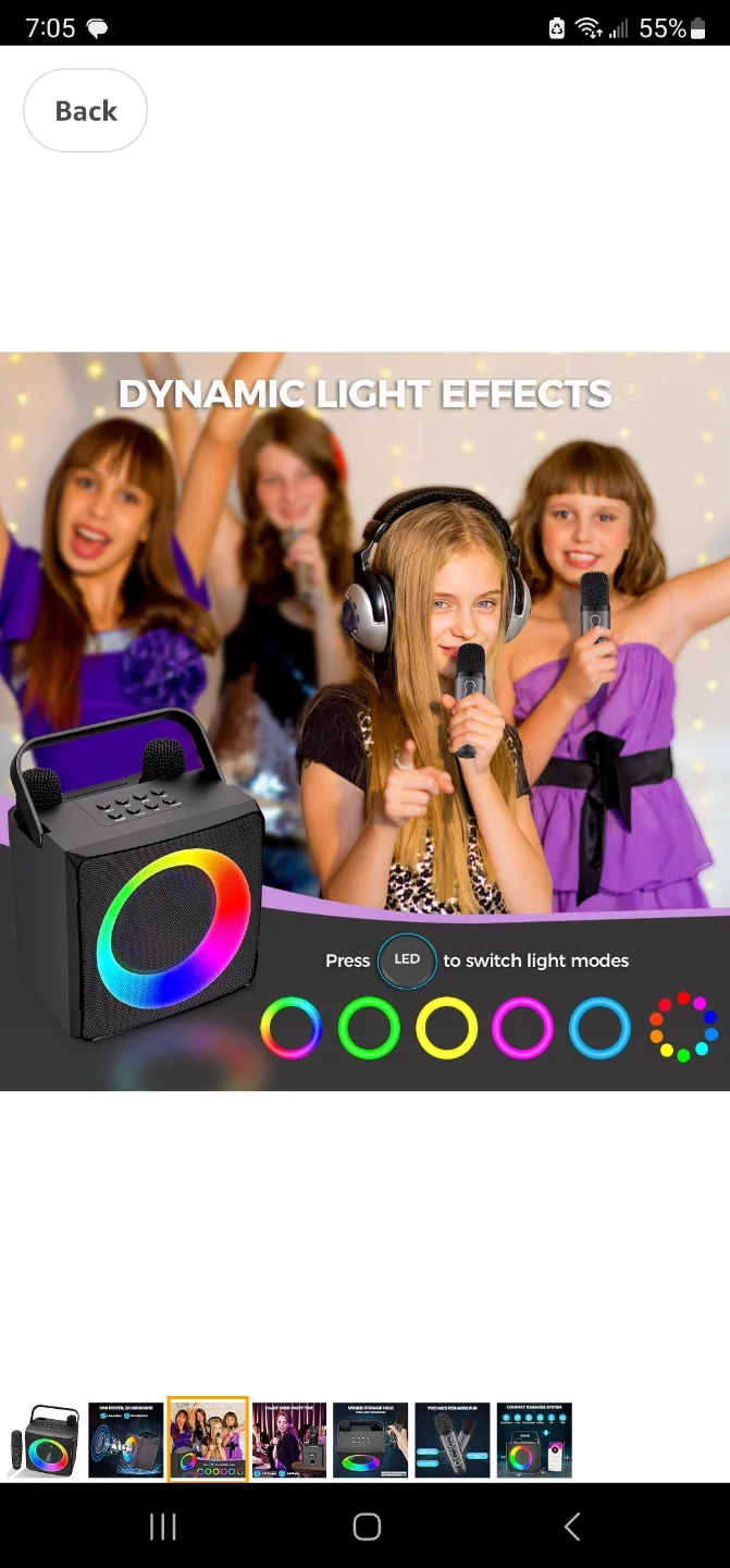 Karaoke Machine with Two Wireless Microphones image indicator(4)