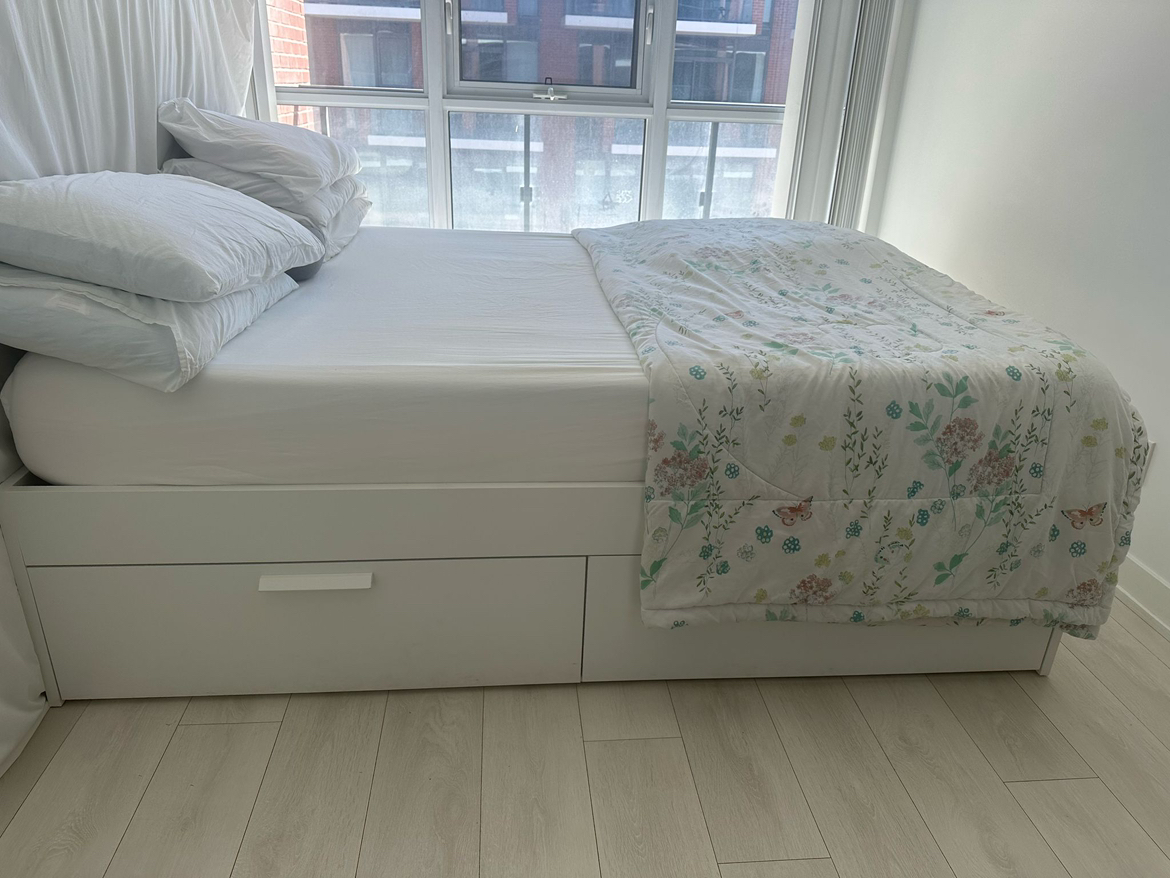 Bed frame with storage