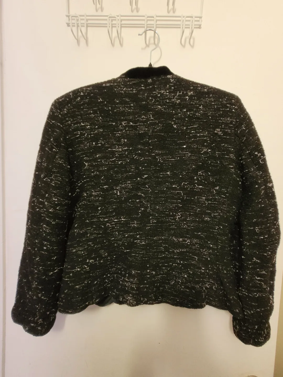 Women's Black and White Tweed Jacket image indicator(2)