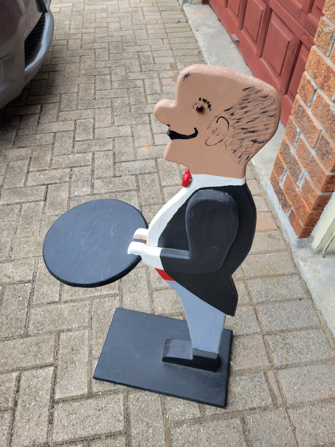 Unique Wooden Butler Side Table - photo 3