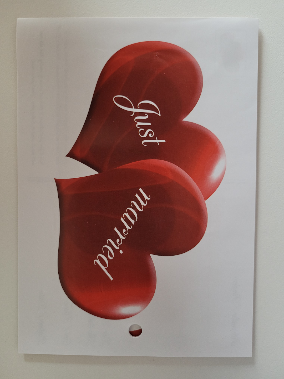 Just Married postcards