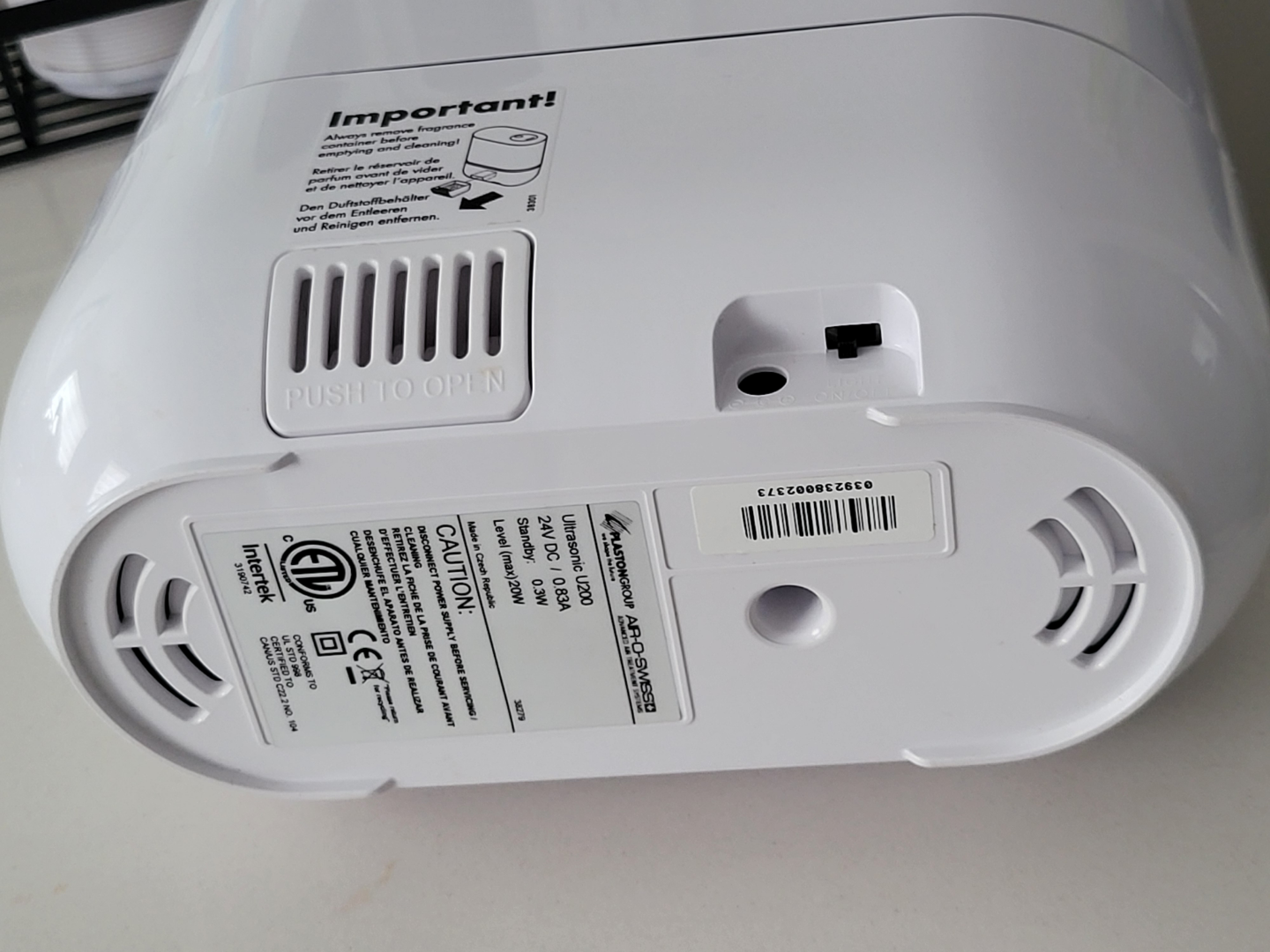 Air-O-Swiss Ultrasonic Humidifier Model U200 - photo 3