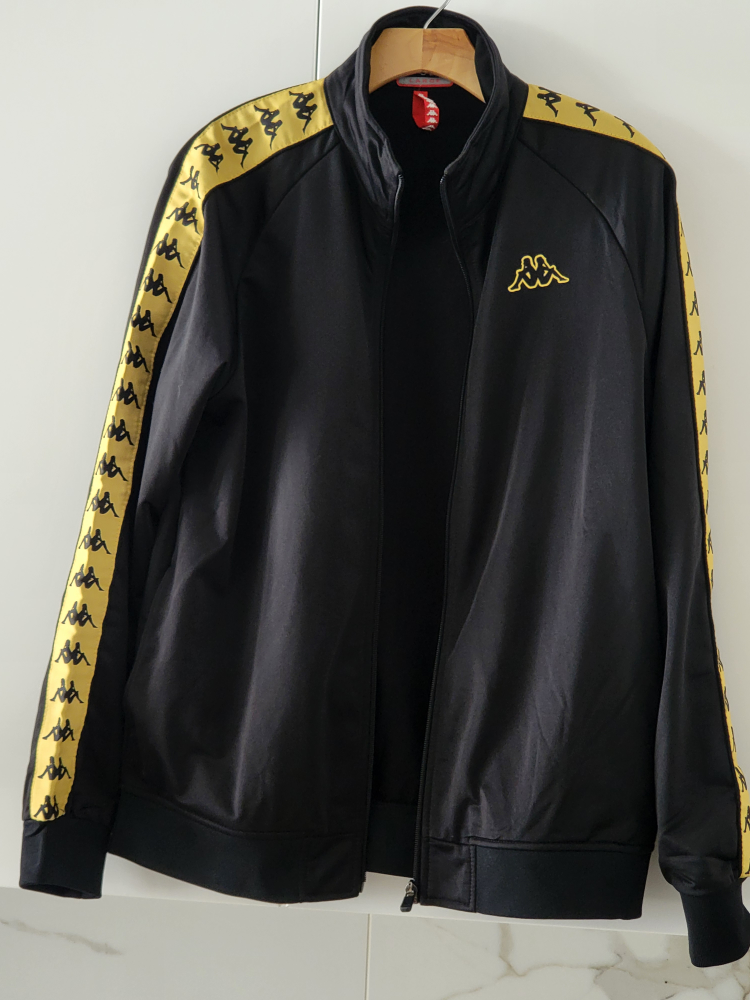 Black Kappa 222 Banda Track Jacket - Black and Gold - photo 3