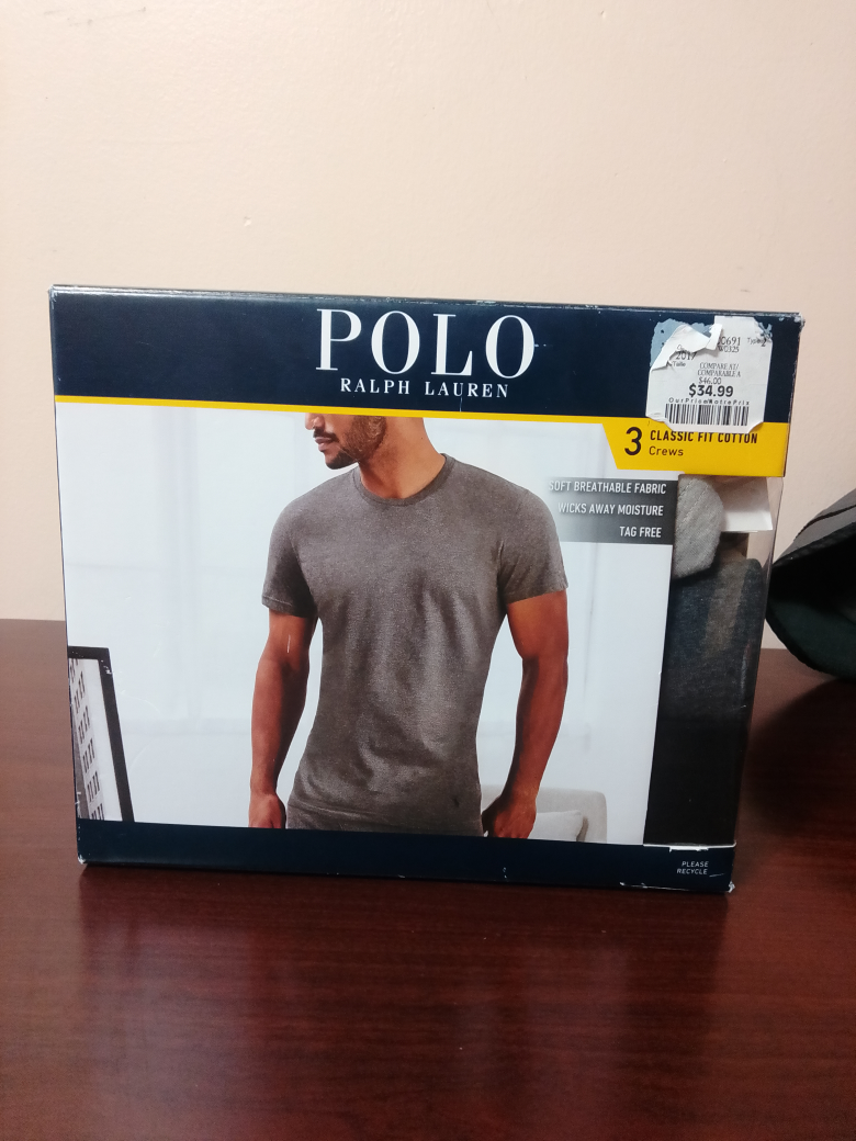 New Polo Ralph Lauren Classic Fit Cotton Crew T-Shirts (3-pack)
