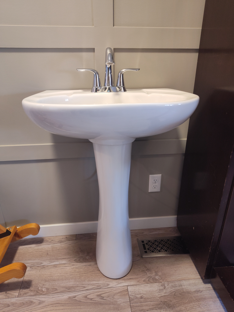 Pedestal Bathroom Sink with Faucet