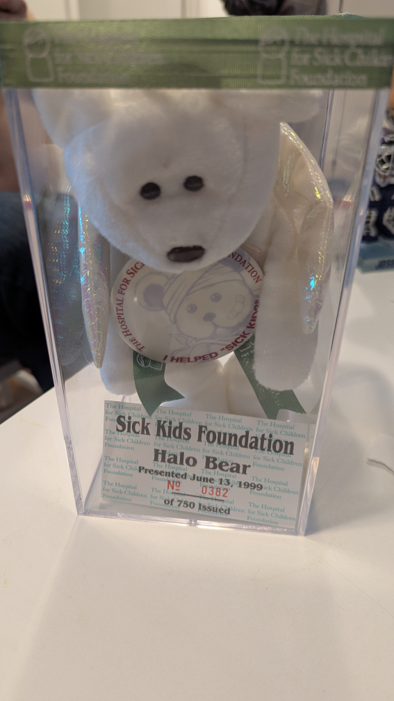 Rare Halo Bear - SickKids Foundation - Ty Beanie Baby