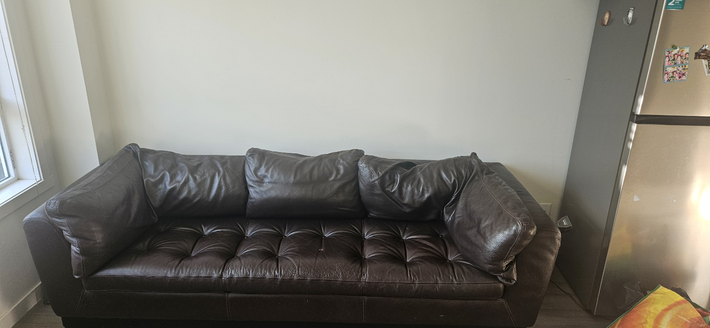 Free Brown Leather Sofa/ couches - photo 4