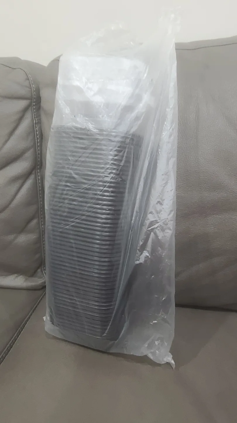 Black Plastic Food Containers with Lids (Pack of 50) image indicator(5)