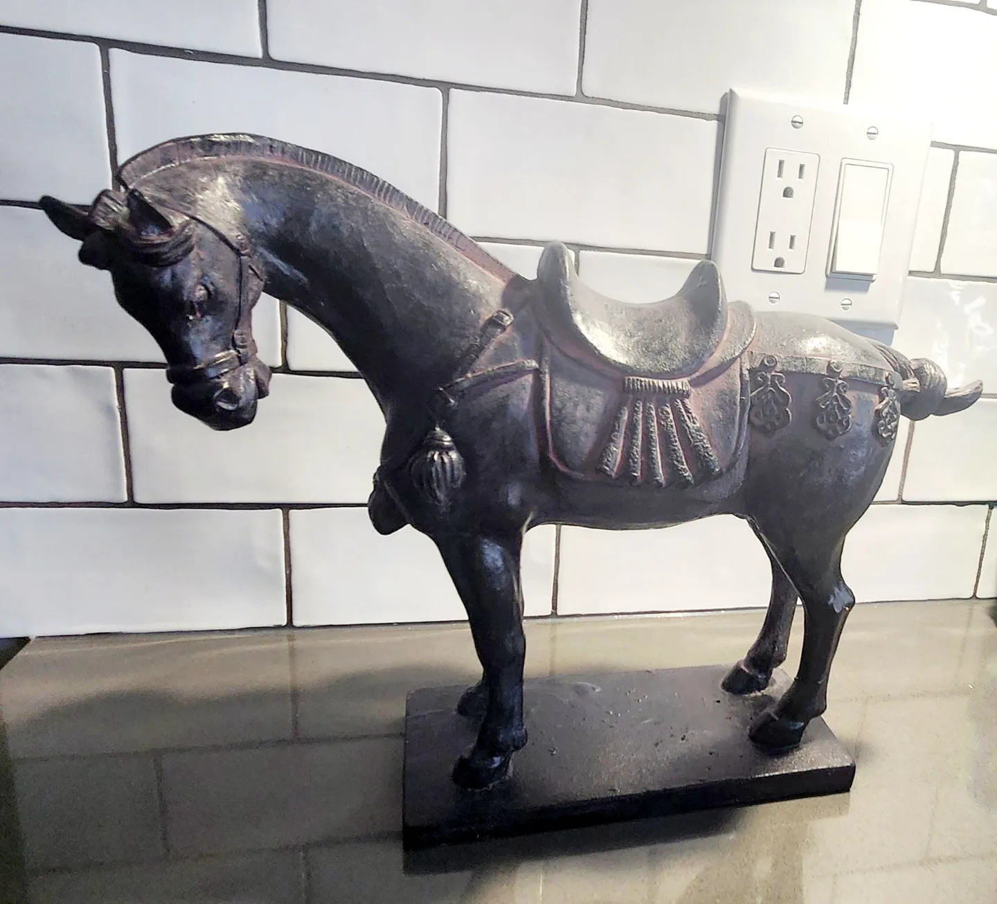Ornate Resin Horse Figurine thumbnail