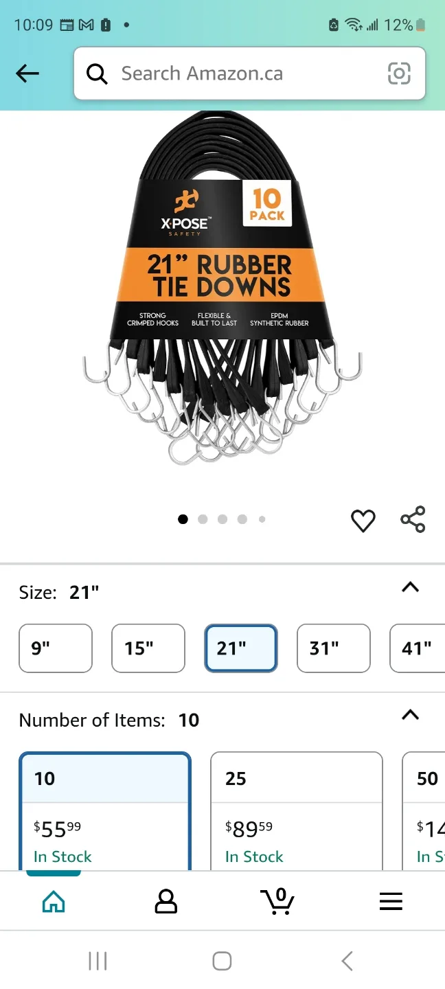 Bulk Lot of Rubber Bungee Cords with Hooks image indicator(2)