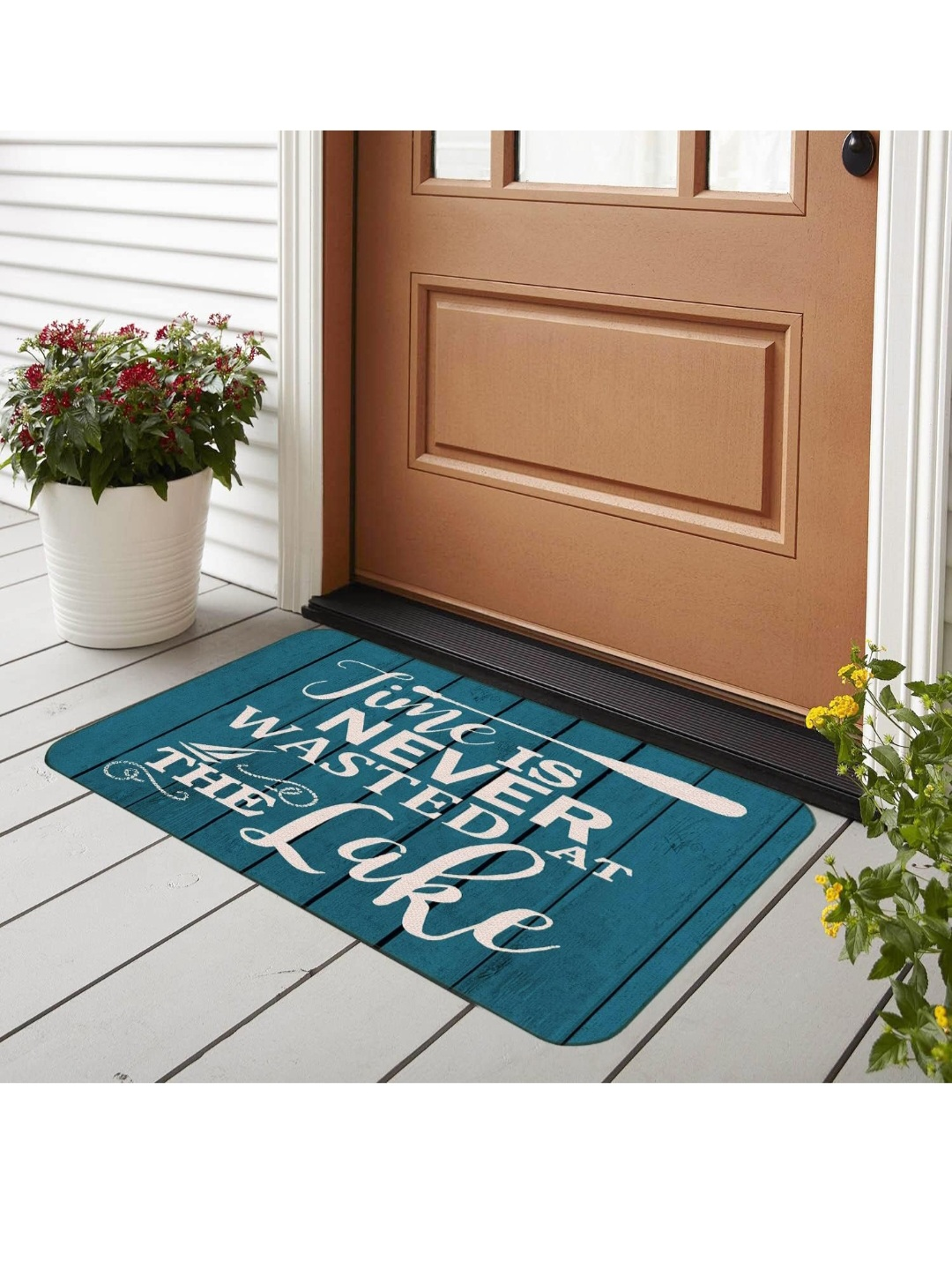 Lake Themed Doormat - Time is Never Wasted