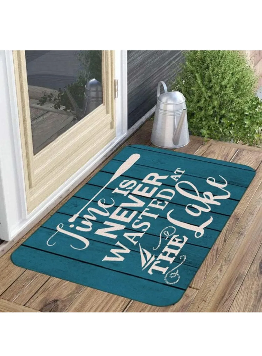 Lake Themed Doormat - Time is Never Wasted image indicator(2)