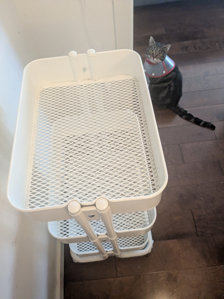 White 3-Tier Rolling Cart💚