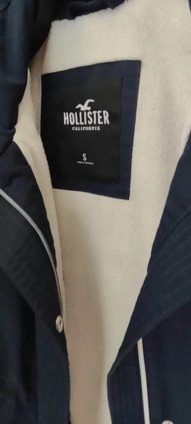 (NEW) Hollister California Women's Size Small Navy Blue Jacket image indicator(5)