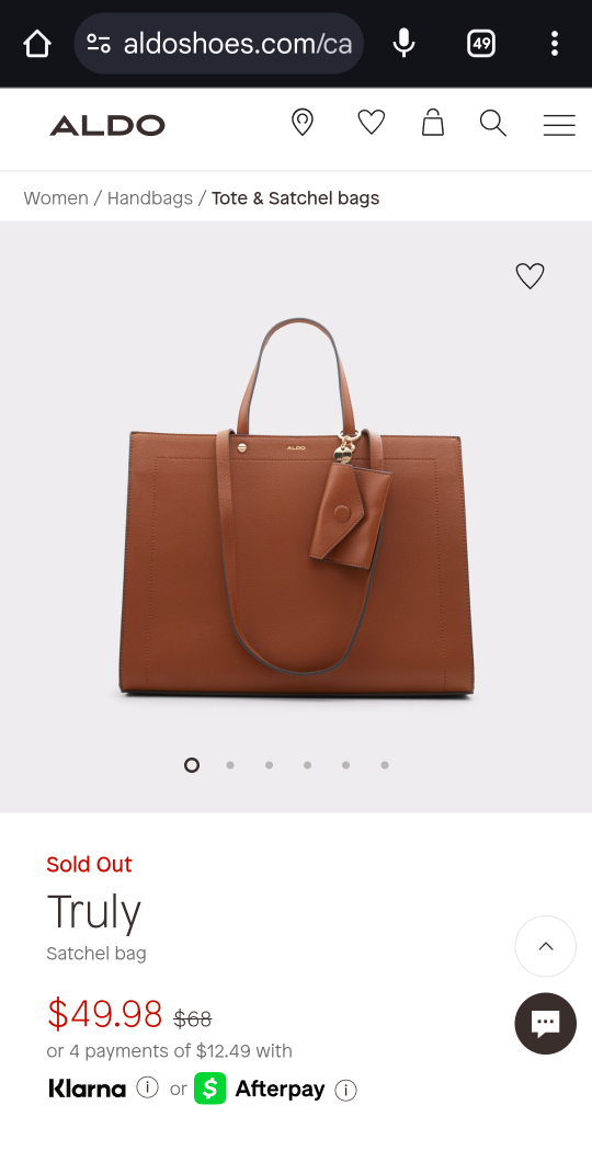 ALDO Truly Satchel Bag - Brown