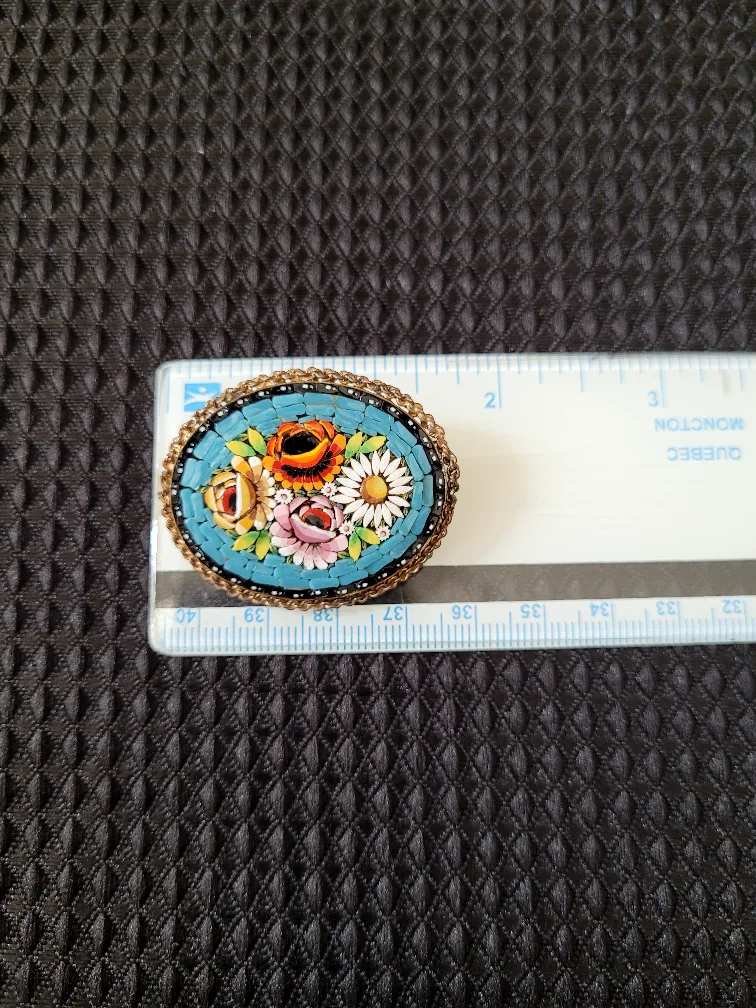 Antique Italian Micro Mosaic Brooch image indicator(2)