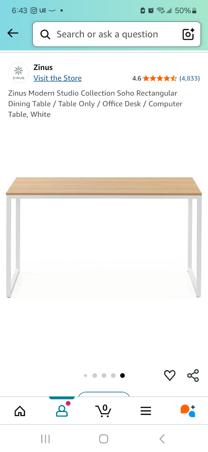 White Dining table/Desk - photo 4