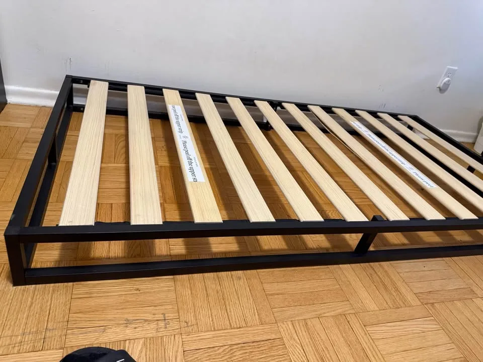 Twin-Size Metal Bed Frame with Slats image indicator(2)