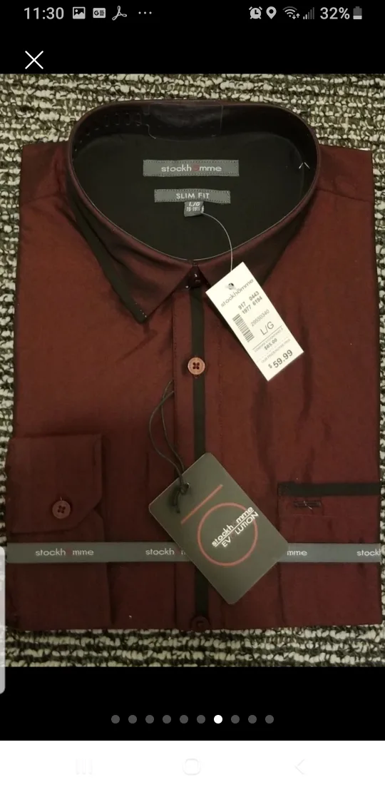 Good Brand Full Sleeve Dress Shirts, Large & Medium. image indicator(5)