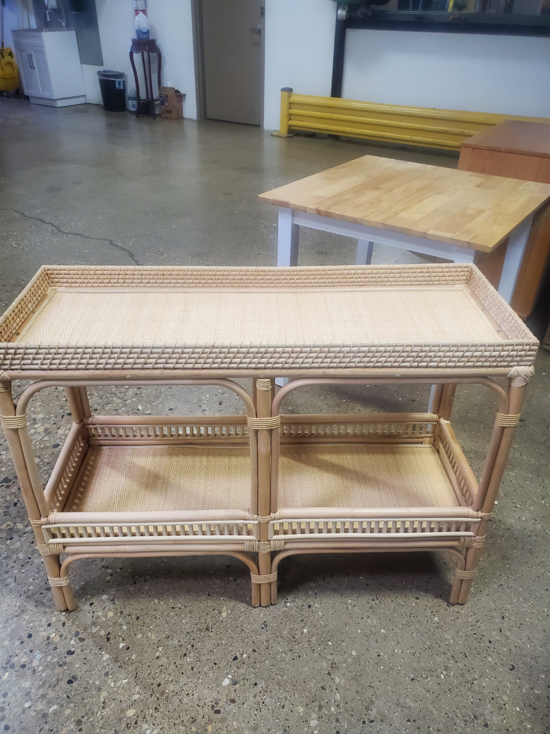 Natural Rattan bar cart (New)