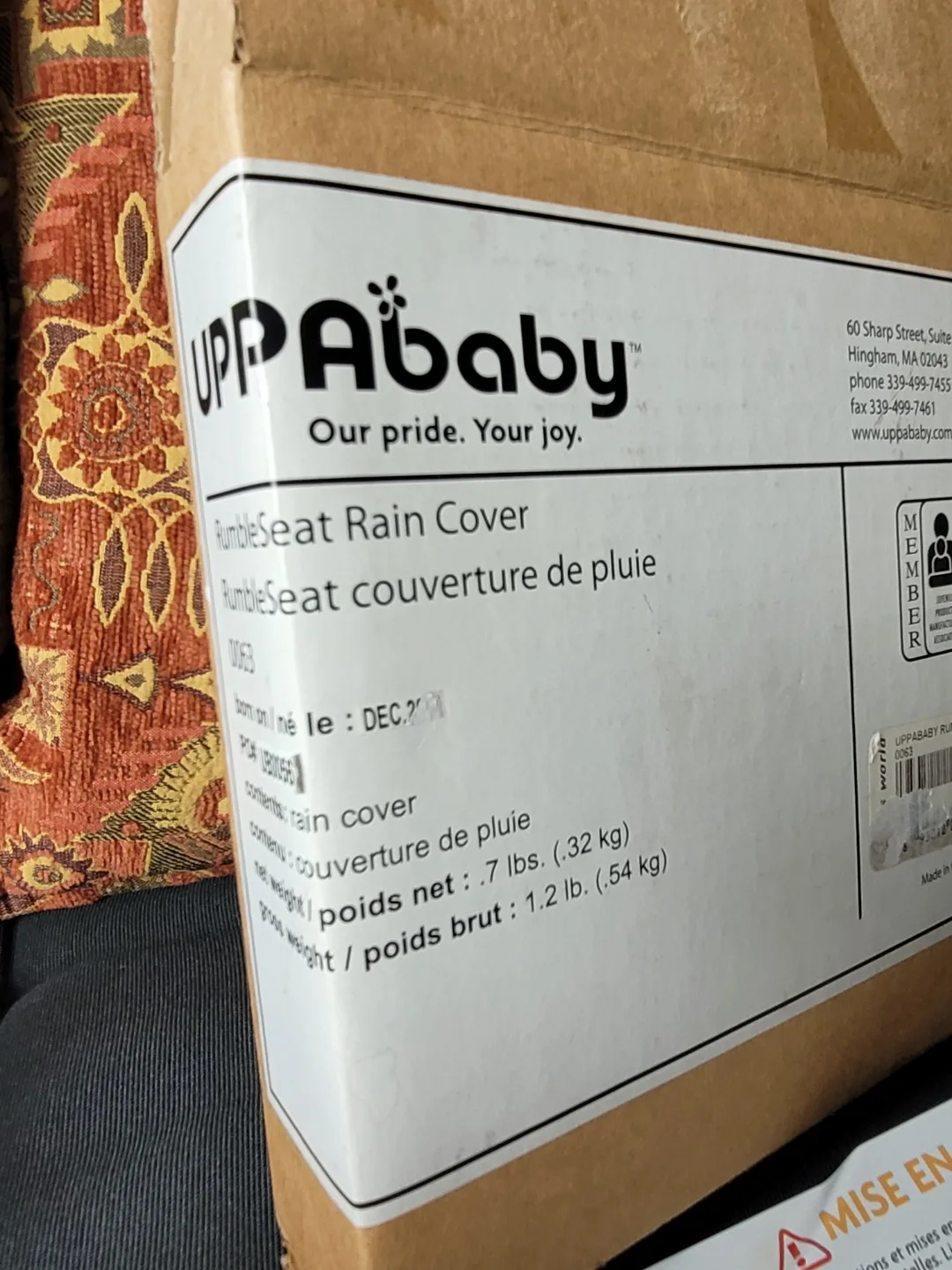 UPPAbaby Vista Rumble Seat Rain Cover image indicator(6)