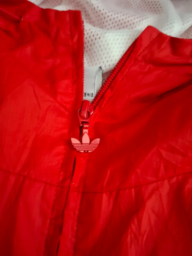 Adidas Red White Trefoil Logo Jacket - Size XS image indicator(6)