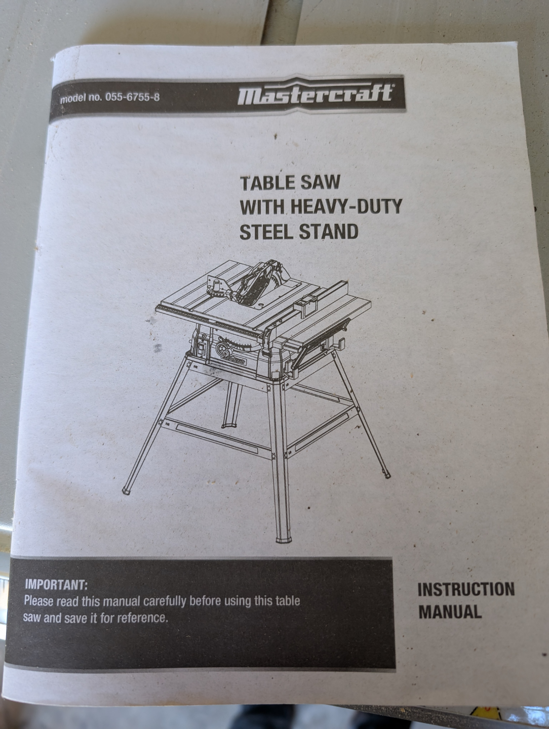Mastercraft Table Saw with Steel Stand - photo 2
