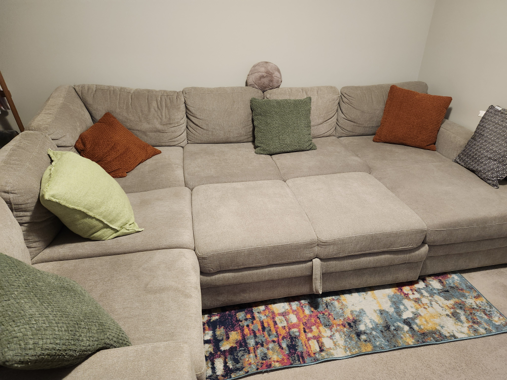Large Grey Sectional Sofa - photo 3