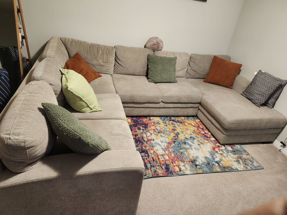 Large Grey Sectional Sofa - photo 4