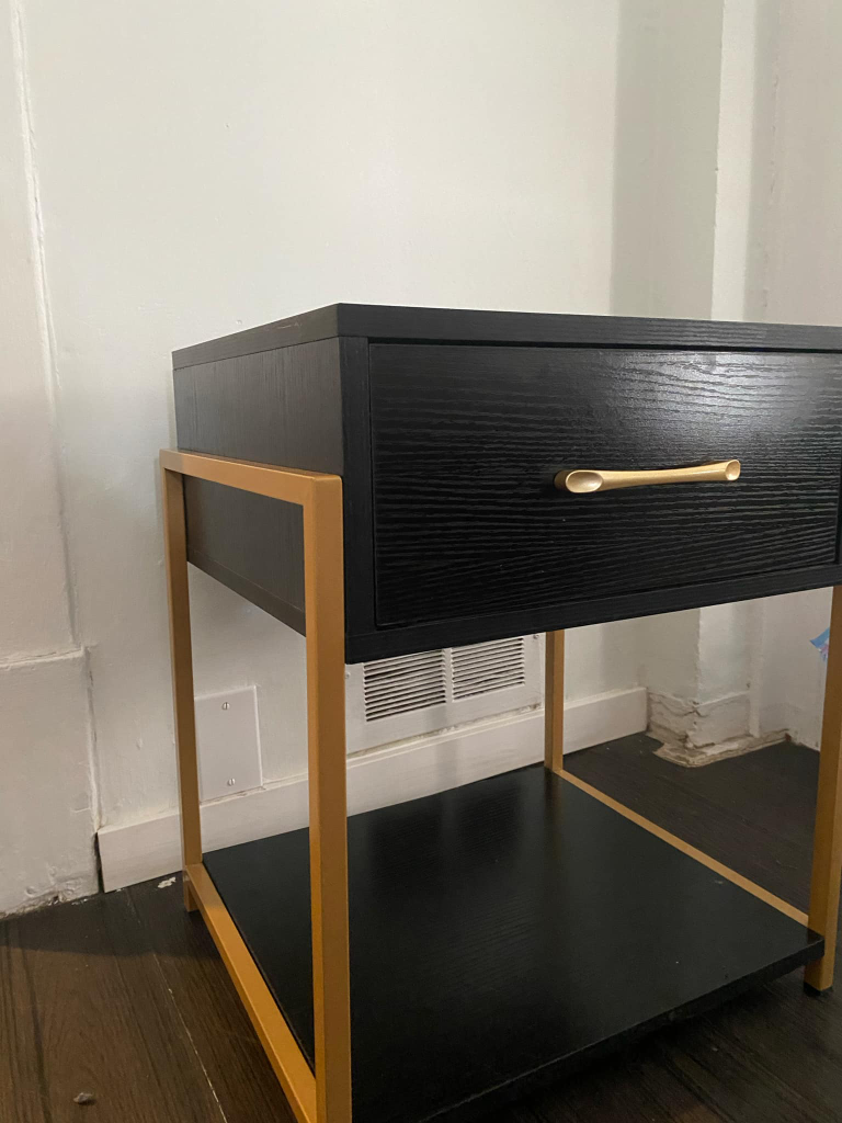 Black and Gold Nightstand - photo 2