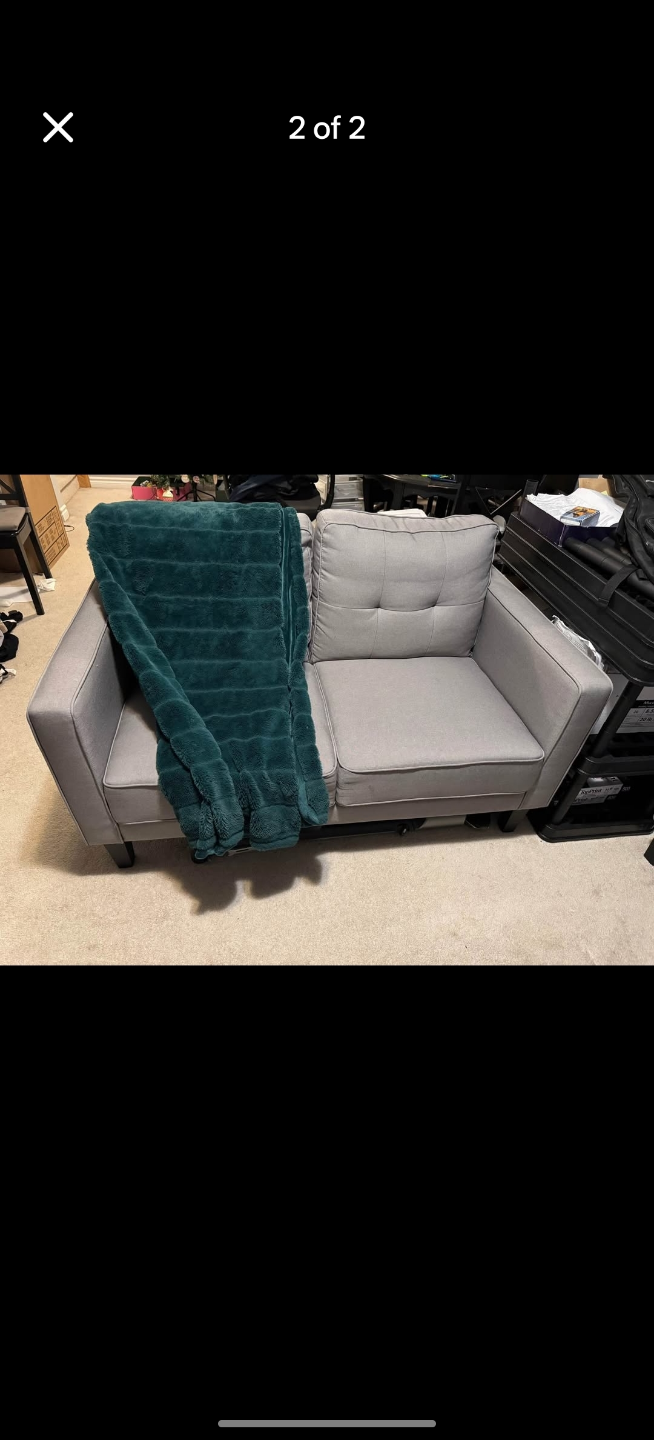 Grey Loveseat