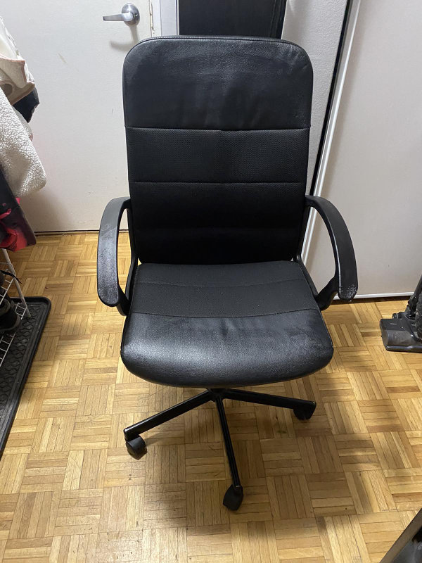 Black Office Chair with Wheels