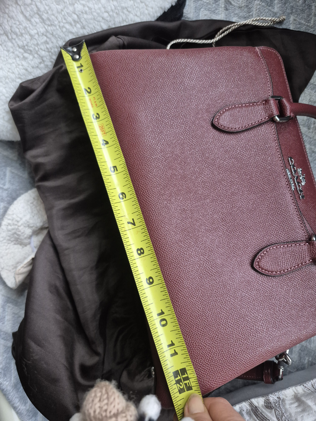 Coach Burgundy Leather Satchel Handbag - photo 4