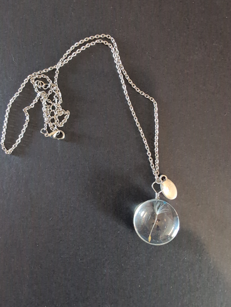 Wish Necklace Dandelion Seed Head Necklace 💚 - photo 2