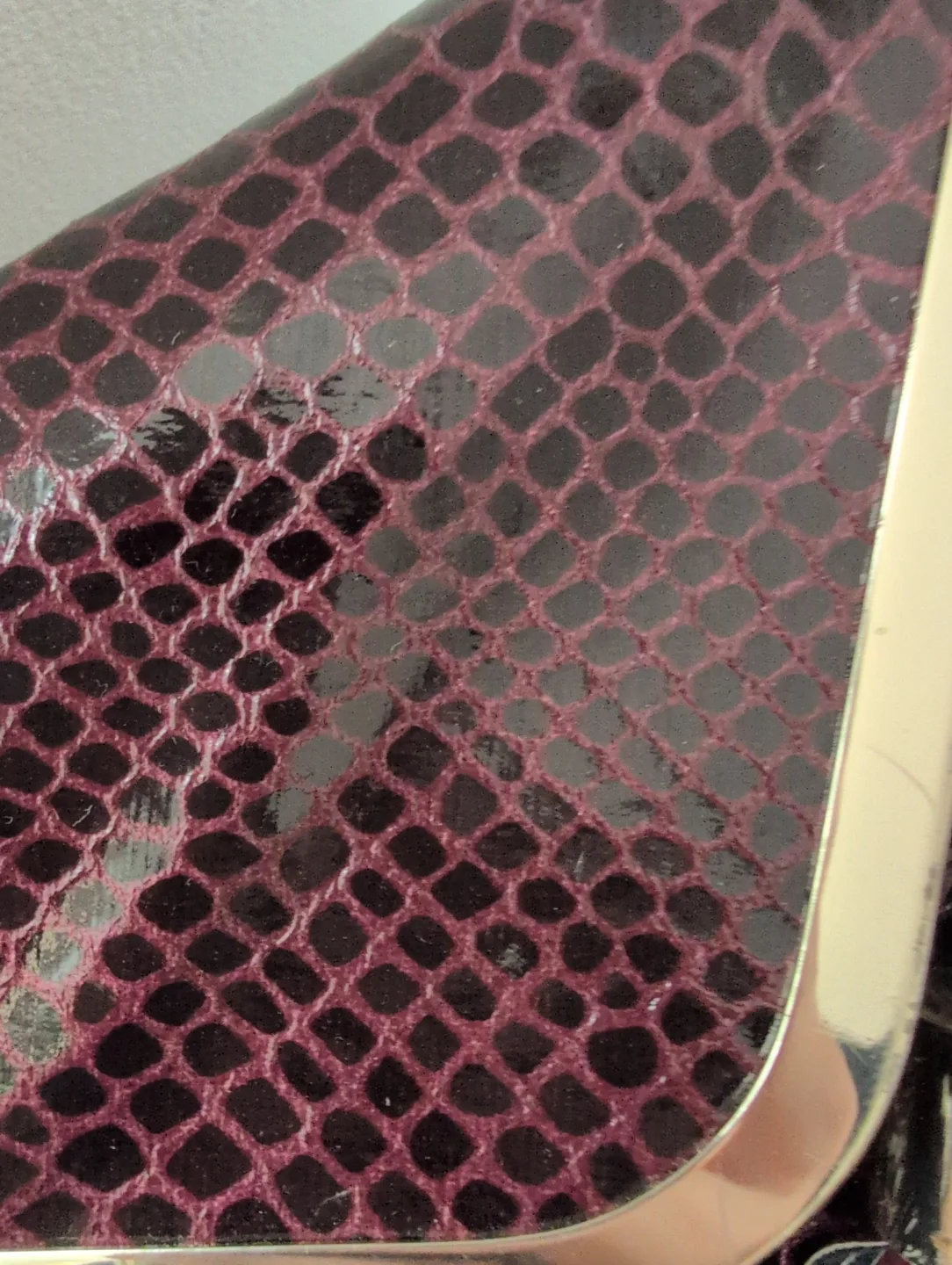 Purple / Burgundy Snakeskin Shoulder Bag image indicator(5)